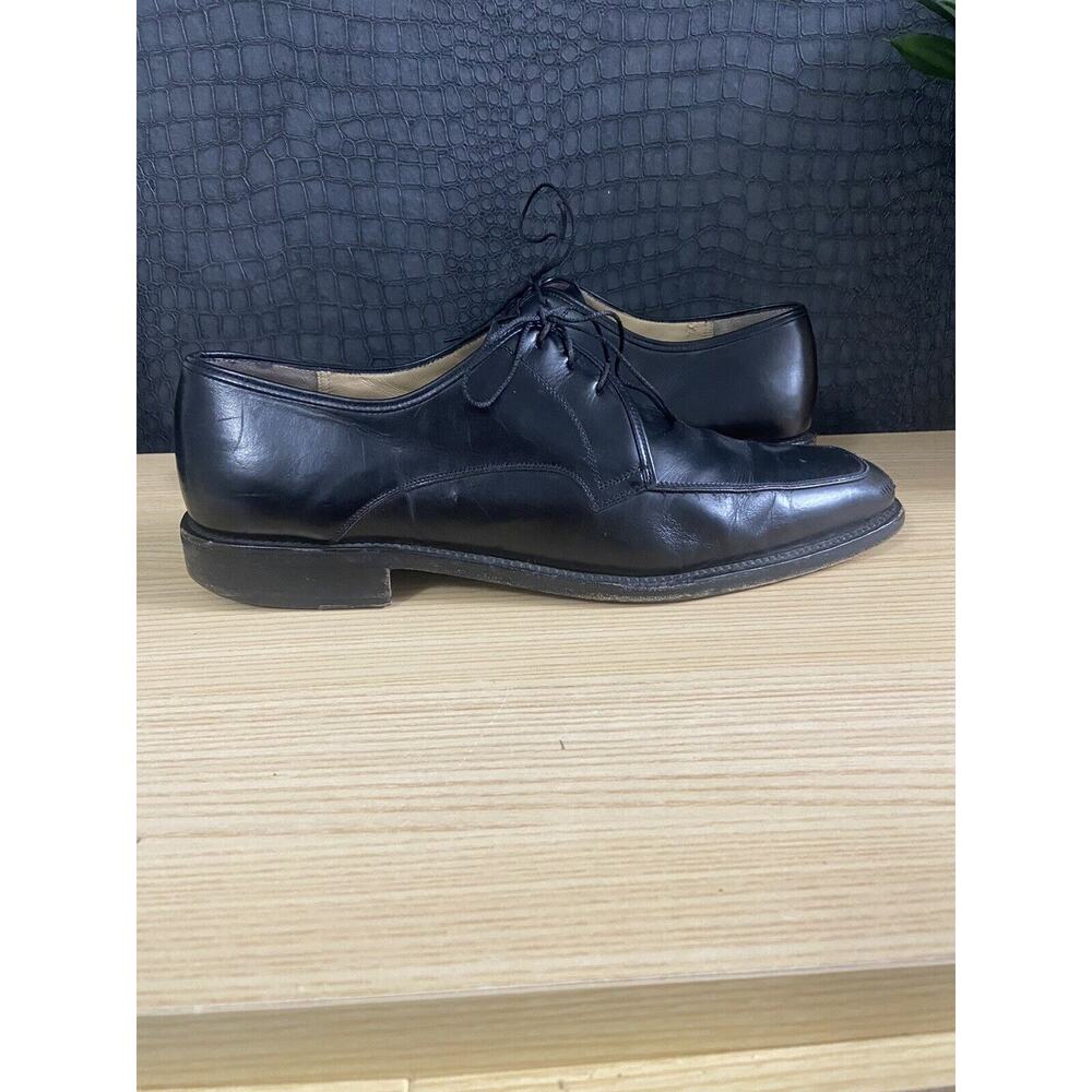 Salvatore Ferragamo Shoes Men's Size 10.5 Black Leather "Lavorazione Originale"